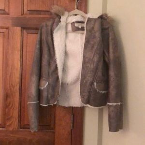 Sherpa lined biker jacket